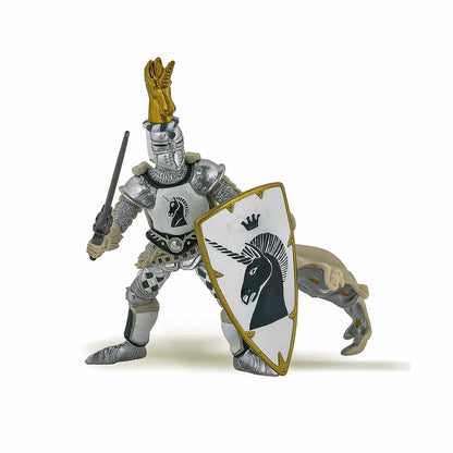 PAPO FIGURINA CAVALERUL UNICORN, PERSONAJE MEDIEVALE FANTASTICE