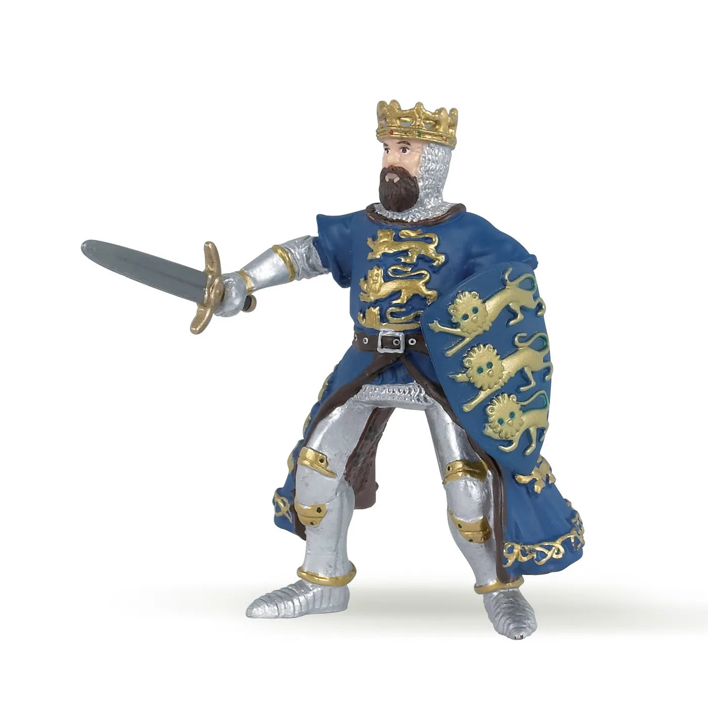 PAPO FIGURINA REGELE RICHARD ALBASTRU, PERSONAJE MEDIEVALE FANTASTICE
