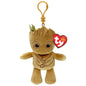 PLUS BRELOC TY 8.5CM BEANIE BABIES MARVEL GROOT, BRELOC 8.5CM