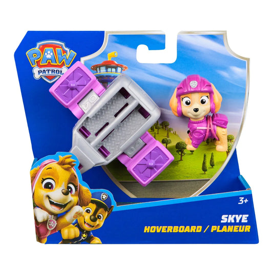 PATRULA CATELUSILOR ACTION PUPS SET VEHICUL DE SALVARE HOVERBOARD SI FIGURINA SKYE 5 CM, PATRULA CATELUSILOR