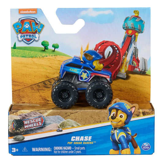 PATRULA CATELUSILOR PUP SQUAD RACERS RESCUE WHEELS VEHICUL METALIC CHASE SCARA 1:55, PATRULA CATELUSILOR