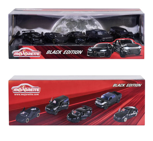 MAJORETTE SET 5 MASINUTE BLACK EDITION 2.0 GIFTPACK, MAJORETTE