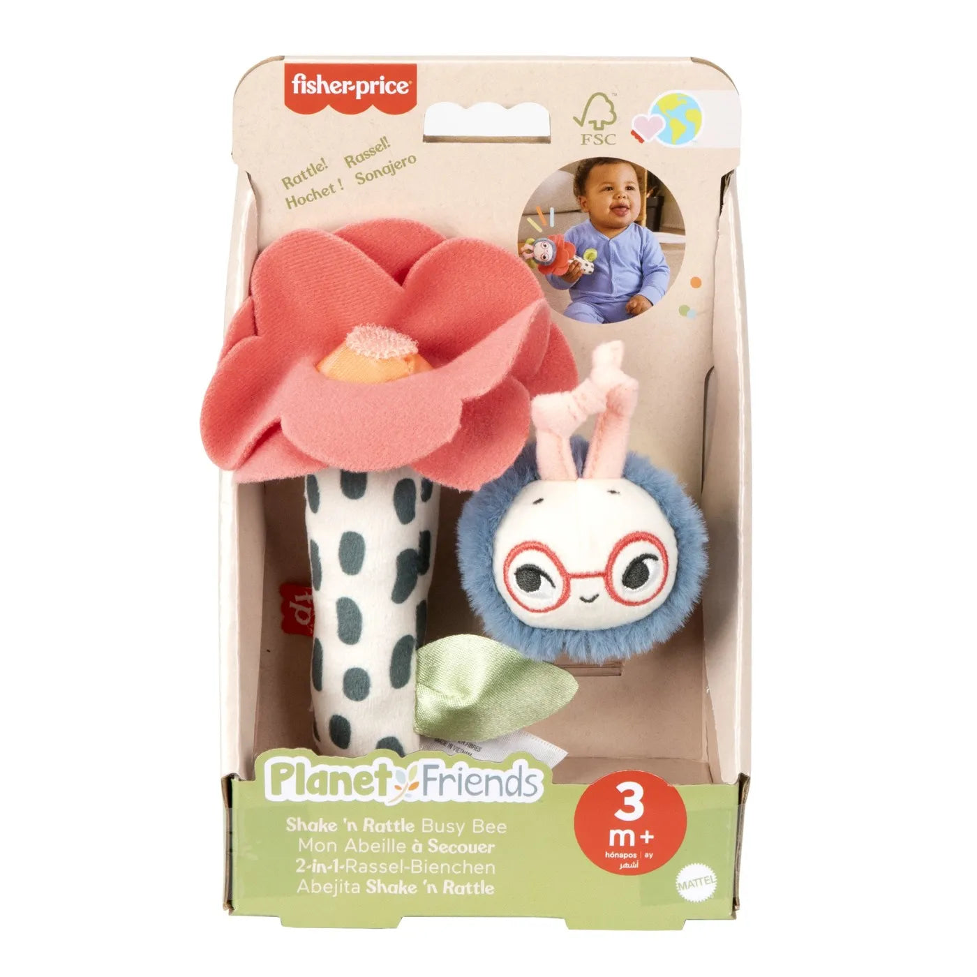 FISHER PRICE PLANET FRIENDS JUCARIE PLUS ZORNAITOARE FLOARE SI ALBINUTA, FISHER PRICE