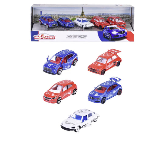 MAJORETTE FRENCH TOUCH SET 5 MASINUTE METALICE SCARA 1:64, MAJORETTE