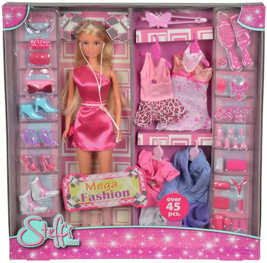 PAPUSA STEFFI MEGA FASHION SET CU HAINUTE DE SCHIMB, STEFFI LOVE