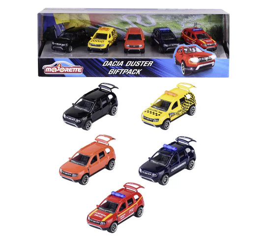 MAJORETTE DACIA DUSTER SET 5 MASINUTE SCARA 1:64, MAJORETTE