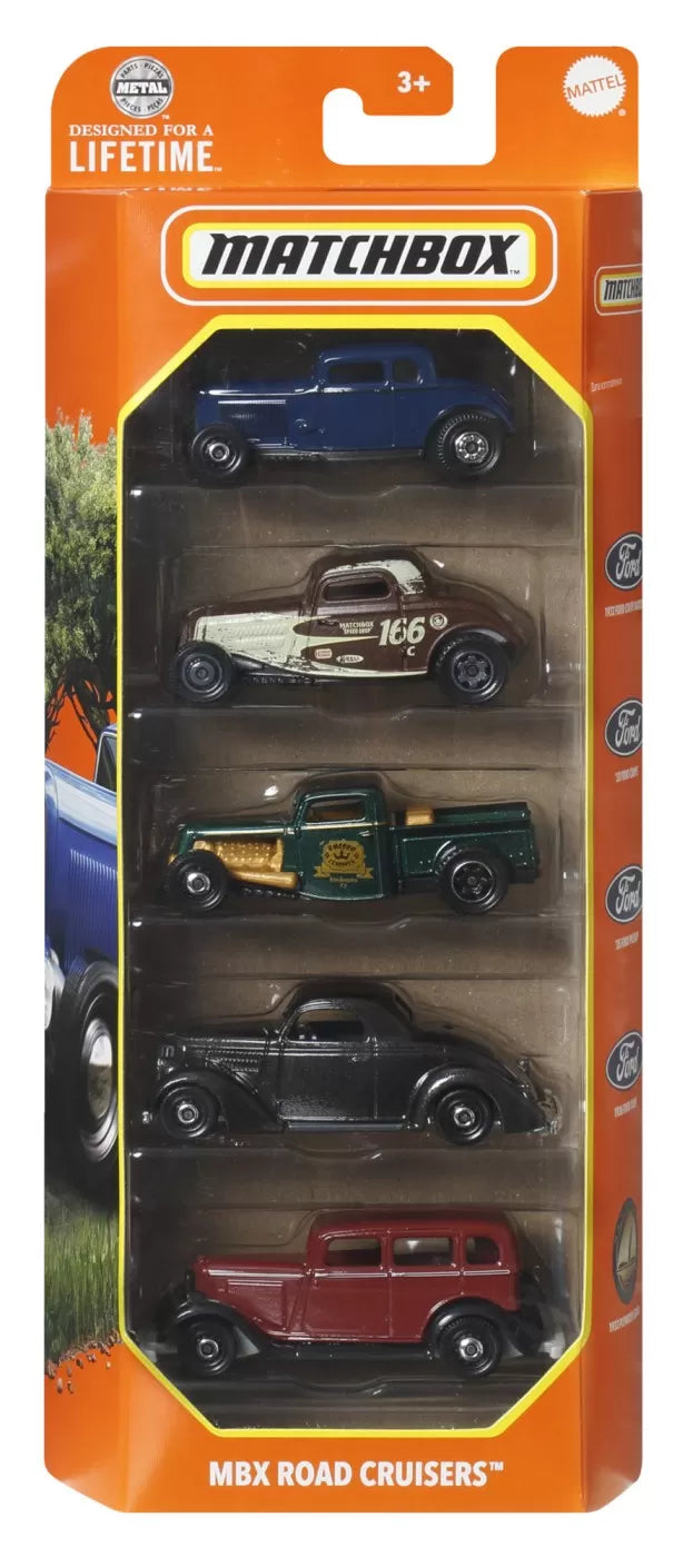 MATCHBOX SET 5 MASINUTE METALICE MBX ROAD CRUISERS SCARA 1:64, MATCHBOX