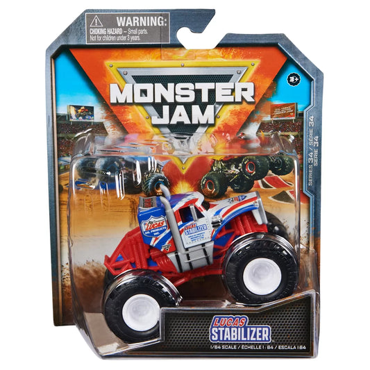 MONSTER JAM MASINUTA METALICA LUCAS STABILIZER SCARA 1 LA 64, MONSTER JAM