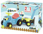 ECOIFFIER SET TRACTOR RIDE CU REMORCA SI COSITOARE, ECOIFFIER