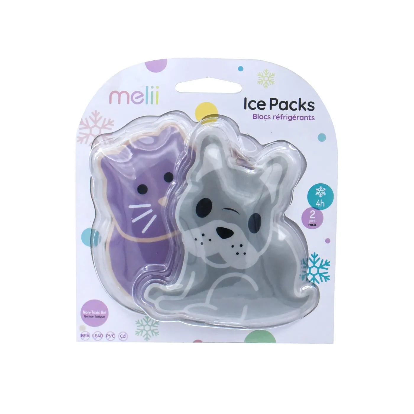 SET 2 PACHETE GEL TERMIC MELII MODEL BULLDOG PISICA, MELII