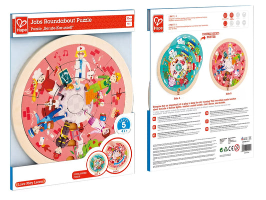 HAPE PUZZLE ROTUND CU 2 FETE, HAPE