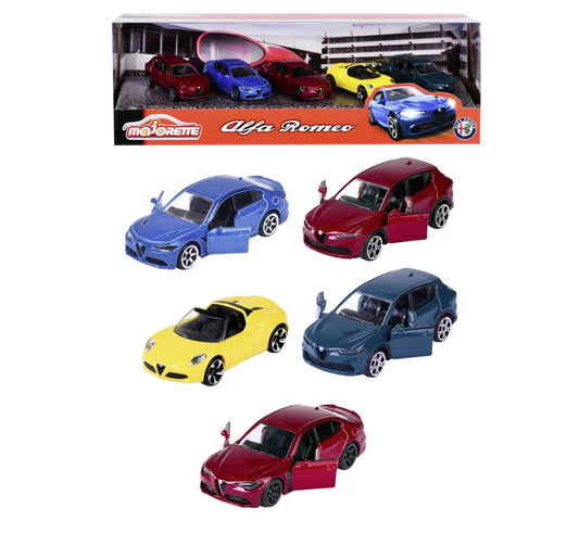 MAJORETTE MASINUTE METALICE SET 5 MASINI ALFA ROMEO, MAJORETTE