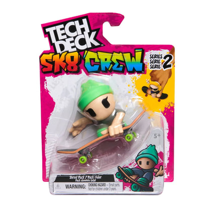 TECH DECH SK8 CREW PACHET PLACA SI FIGURINA 9.6CM SAPCA VERDE, TECH DECK