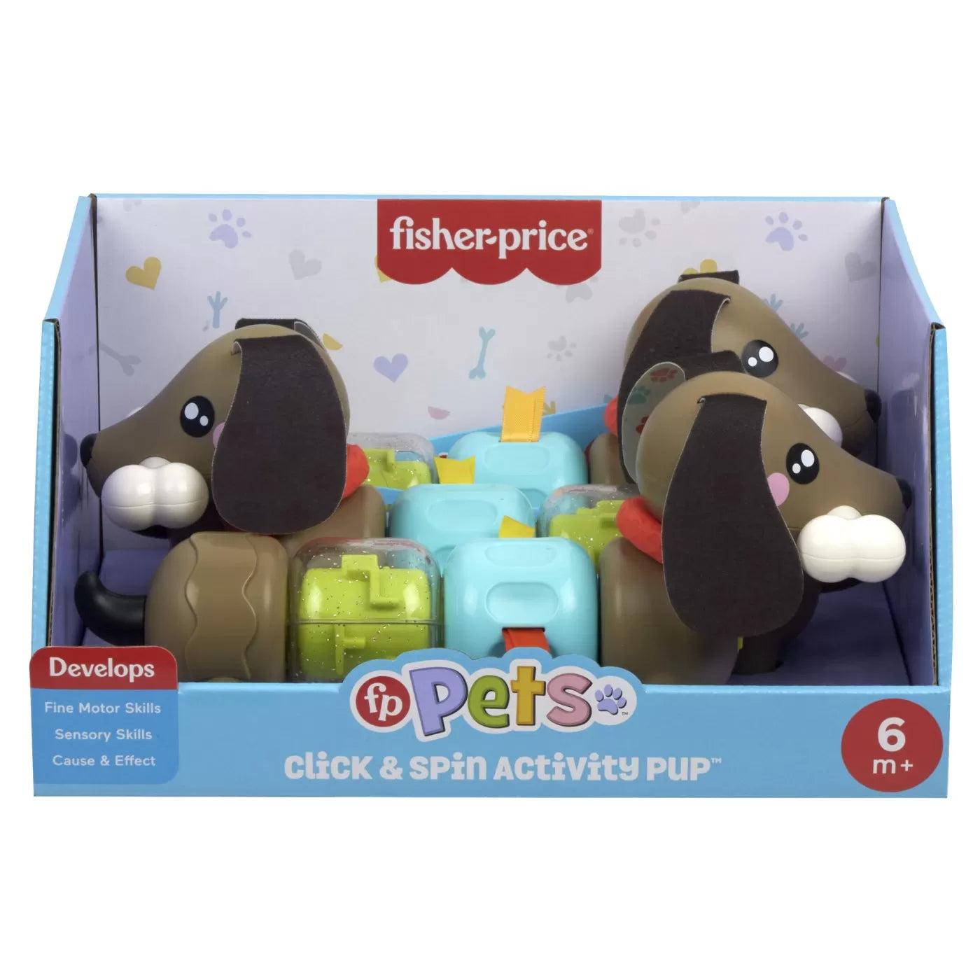 FISHER PRICE JUCARIE CATELUS DE ACTIVITATE PENTRU BEBELUSI CLICK AND SPIN, FISHER PRICE - NEWBORN