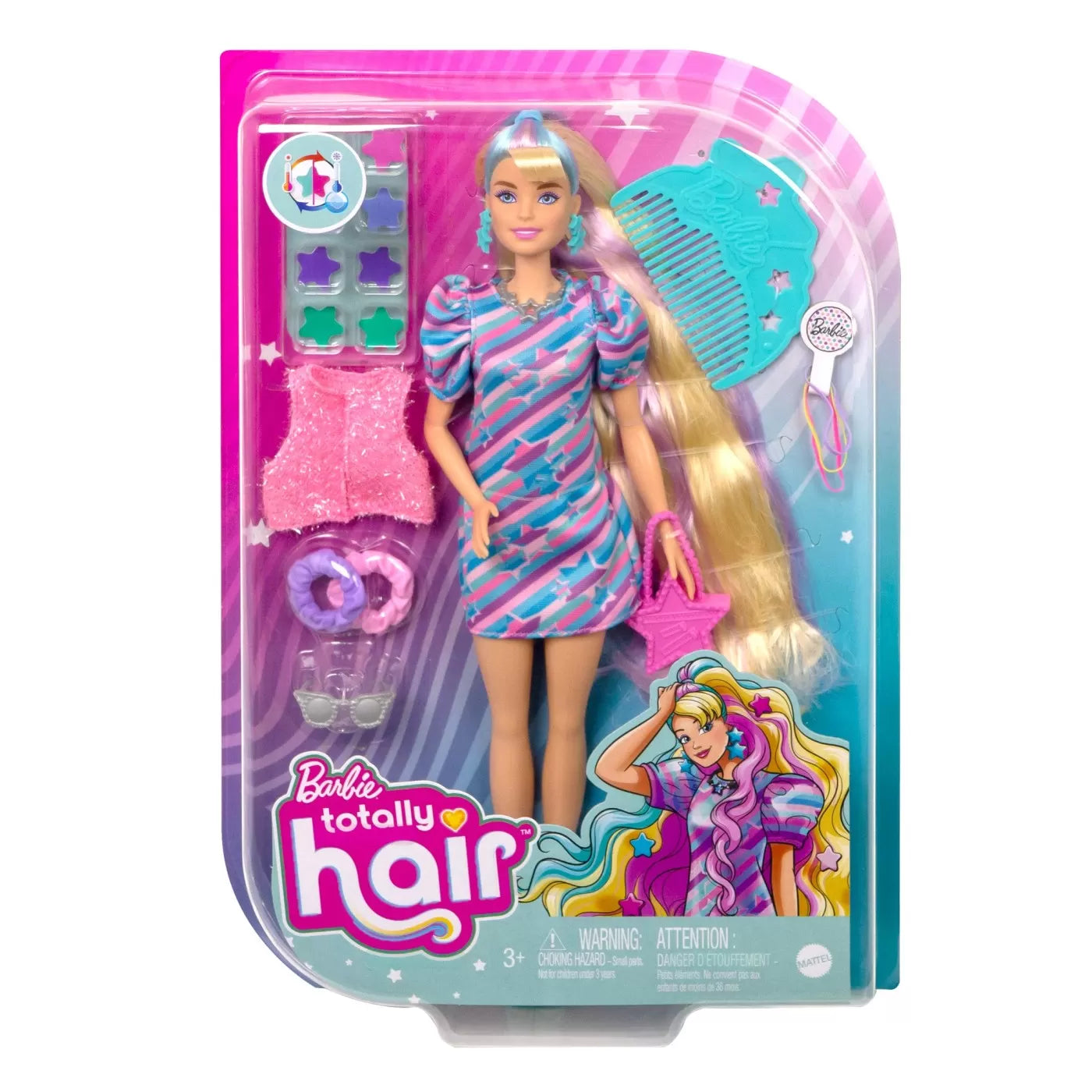 BARBIE TOTALLY HAIR PAPUSA BARBIE BLONDA, BARBIE - TOTALLY HAIR