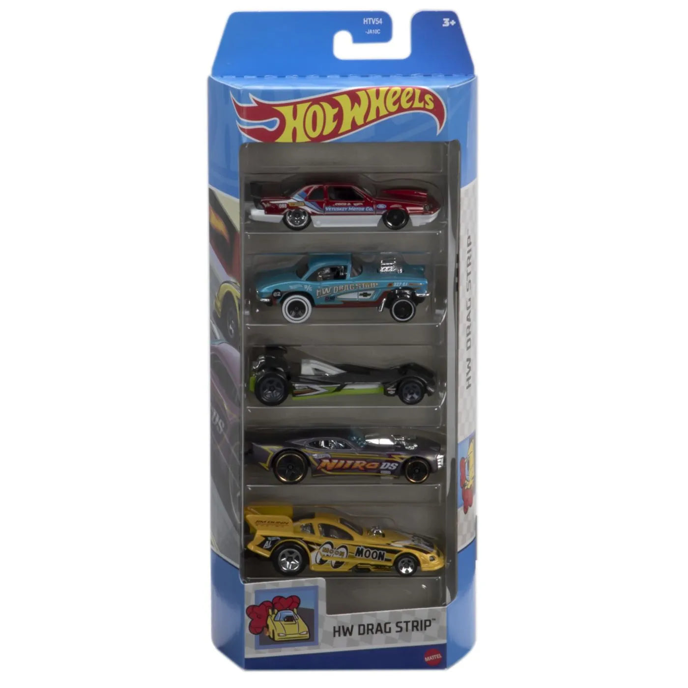 SET 5 MASINI HOT WHEELS CU DESIGN HW DRAG STRIP, HOT WHEELS - VEHICULE
