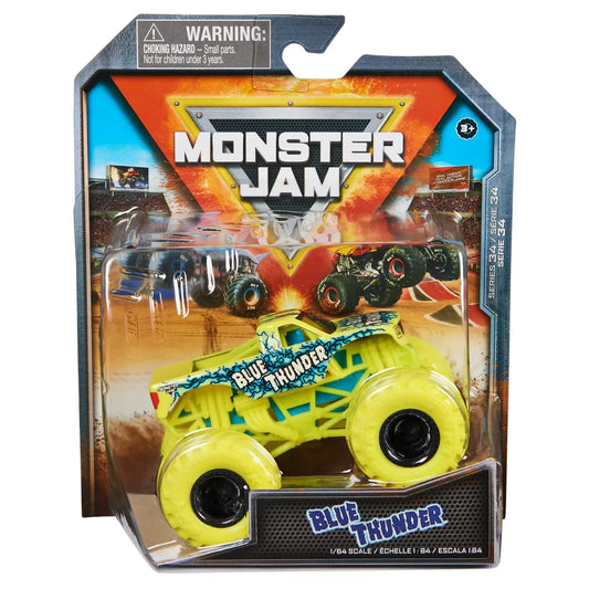 MONSTER JAM MASINUTA METALICA BLUE THUNDER SCARA 1 LA 64, MONSTER JAM