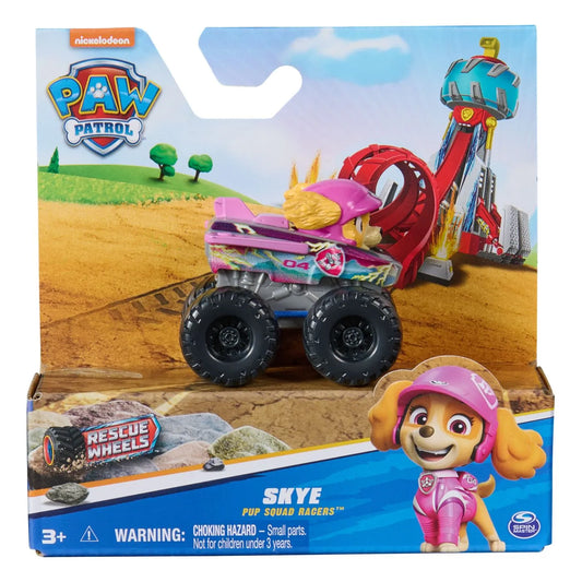 PATRULA CATELUSILOR PUP SQUAD RACERS RESCUE WHEELS VEHICUL METALIC SKYE SCARA 1:55, PATRULA CATELUSILOR