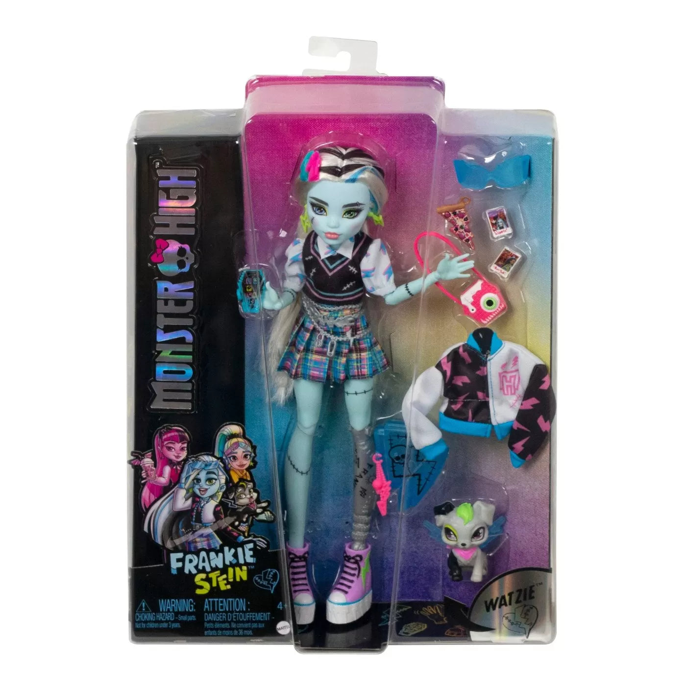 MONSTER HIGH PAPUSA FRANKIE STEIN CU ANIMALUT SI ACCESORII, MONSTER HIGH