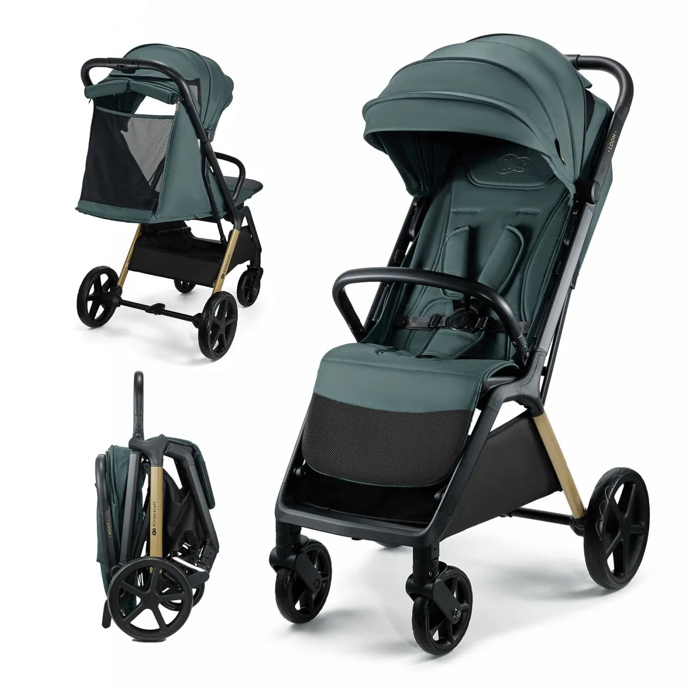 CARUCIOR SPORT KINDERKRAFT LOOM, 0-22 KG, JADE GREEN, KINDERKRAFT
