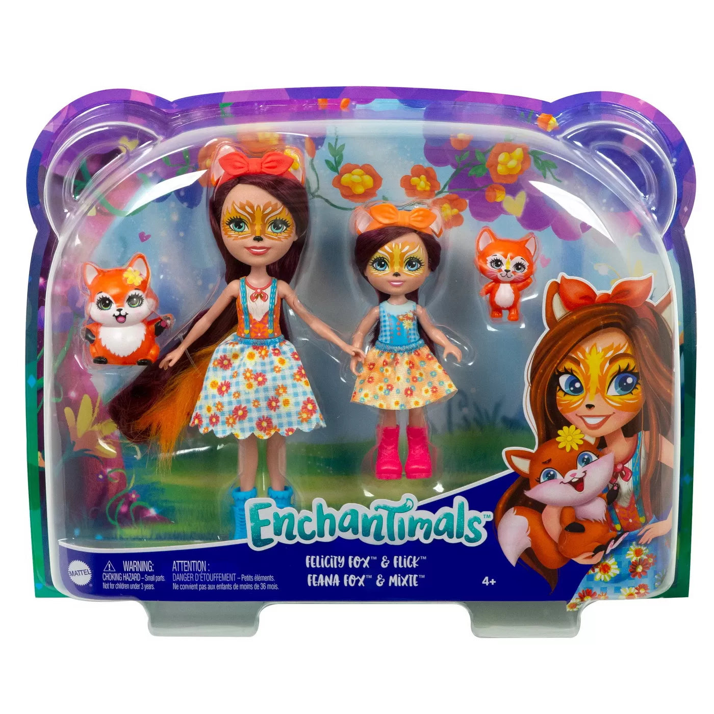 ENCHANTIMALS SET PAPUSI SURORI SI ANIMALUTELE LOR  FELICITY FOX SI FLICK SI FEANA FOX SI MIXTE, ENCHANTIMALS - SET