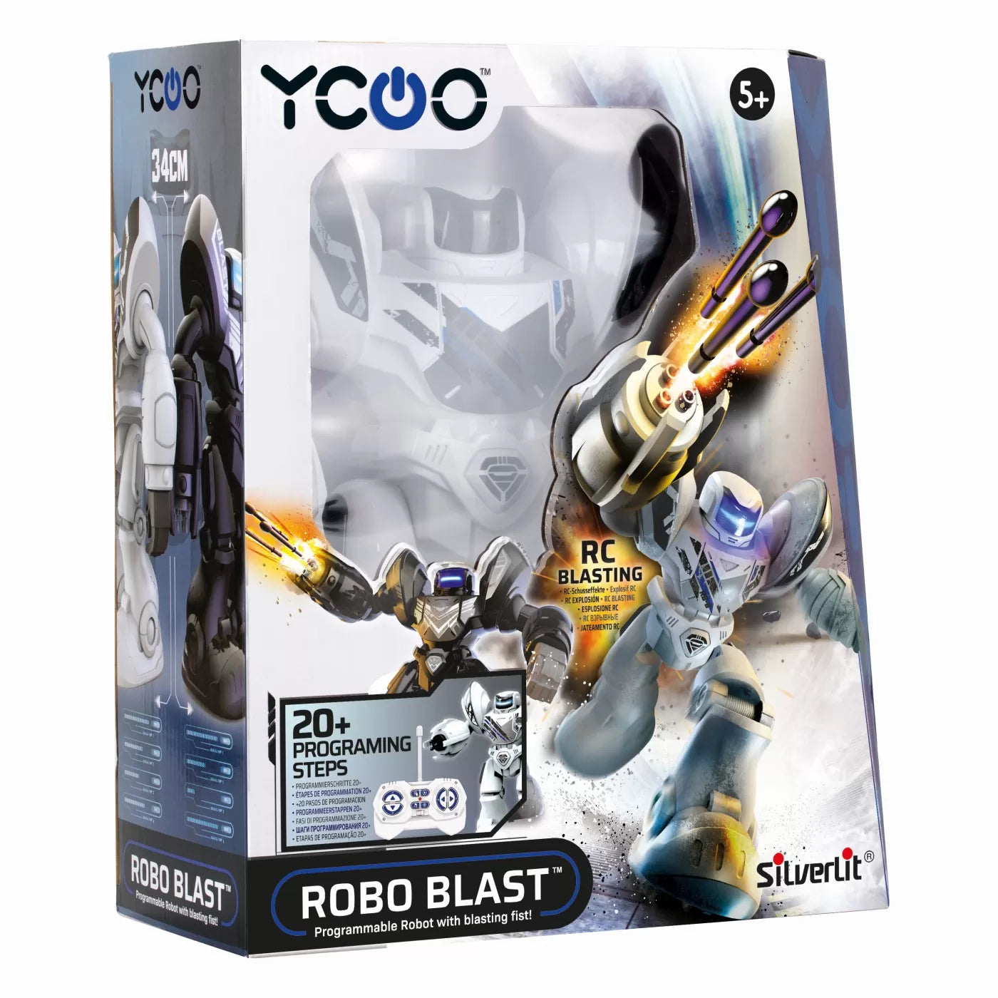ROBOT ELECTRONIC ROBO BLAST ALB, SILVERLIT