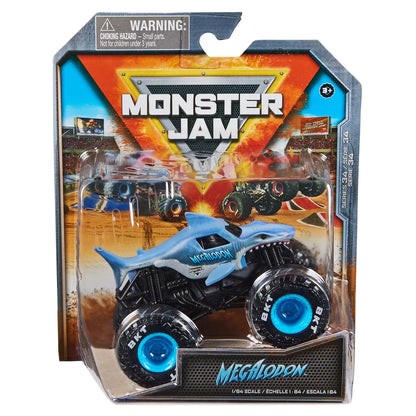 MONSTER JAM MASINUTA METALICA MEGALODON SCARA 1 LA 64, MONSTER JAM