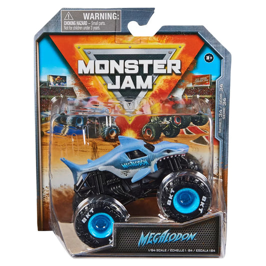 MONSTER JAM MASINUTA METALICA MEGALODON SCARA 1 LA 64, MONSTER JAM