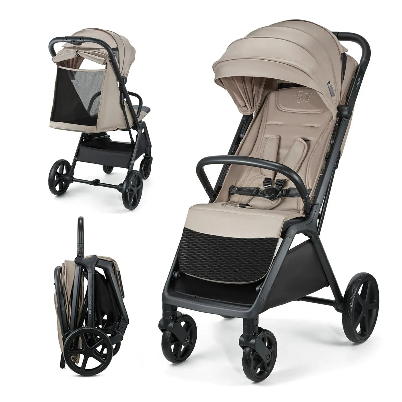 CARUCIOR SPORT KINDERKRAFT LOOM, 0-22 KG, LINEN BEIGE, KINDERKRAFT
