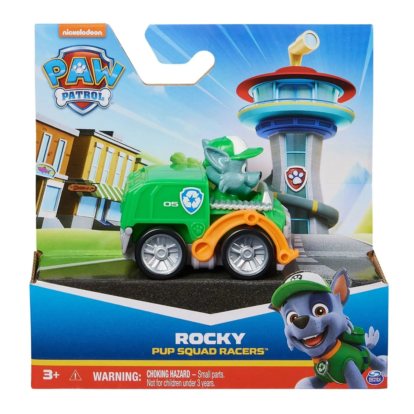PATRULA CATELUSILOR PUP SQUAD RACERS VEHICUL CU FIGURINA ROCKY, PATRULA CATELUSILOR
