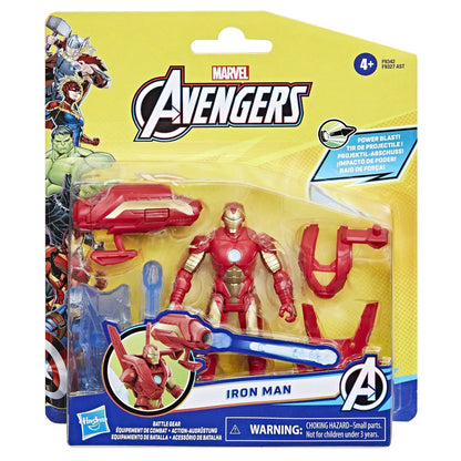AVANGERS EPIC HERO BATTLE GEAR FIGURINA IRON MAN 10CM, AVENGERS