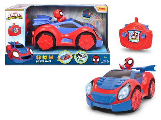 SPIDEY PRIETENII EXTRAORDINARI MASINUTA CU TELECOMANDA WEB RACER SCARA 1:18 , JADATOYS