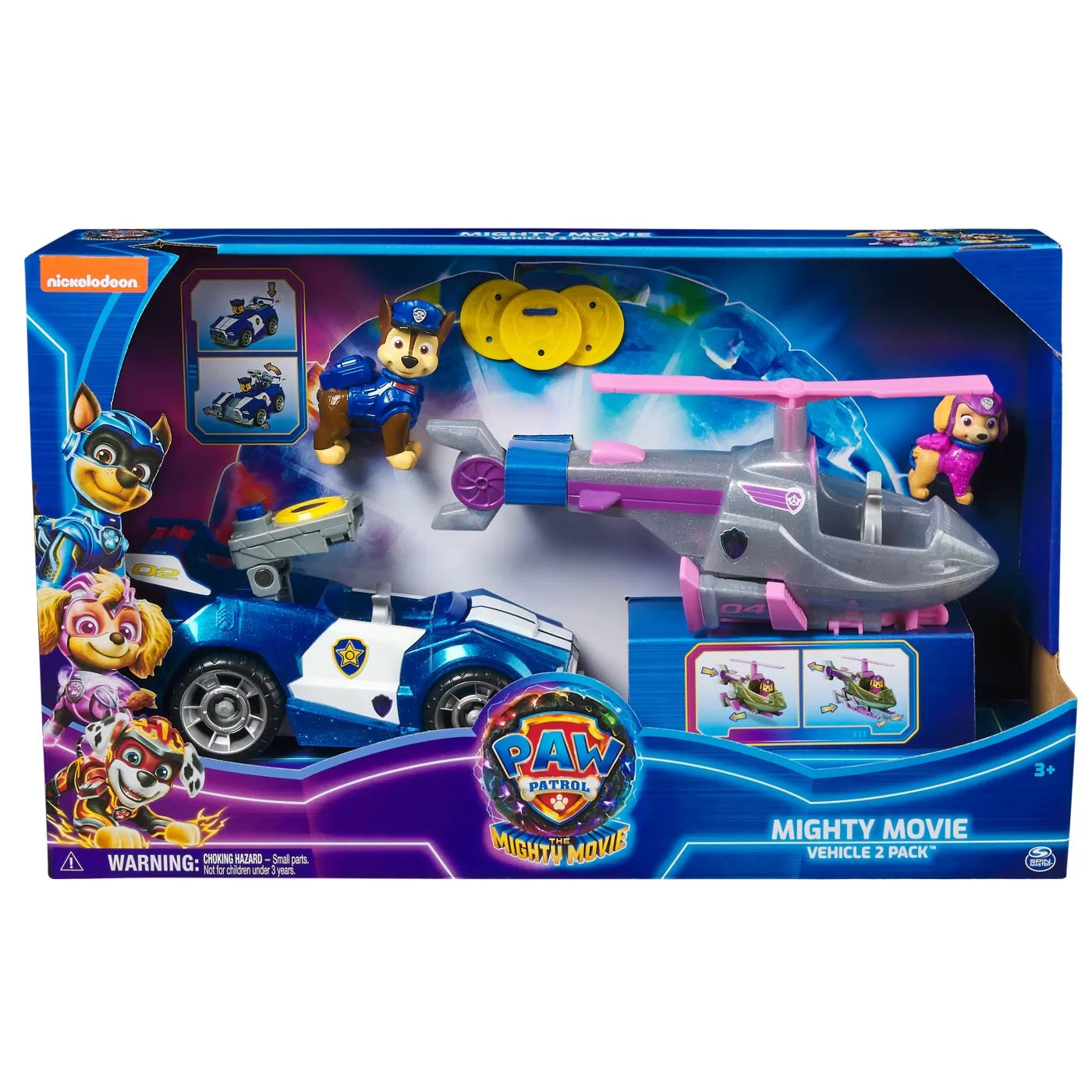 PATRULA CATELUSILOR MIGHTY MOVIE SET 2 VEHICULE, PATRULA CATELUSILOR