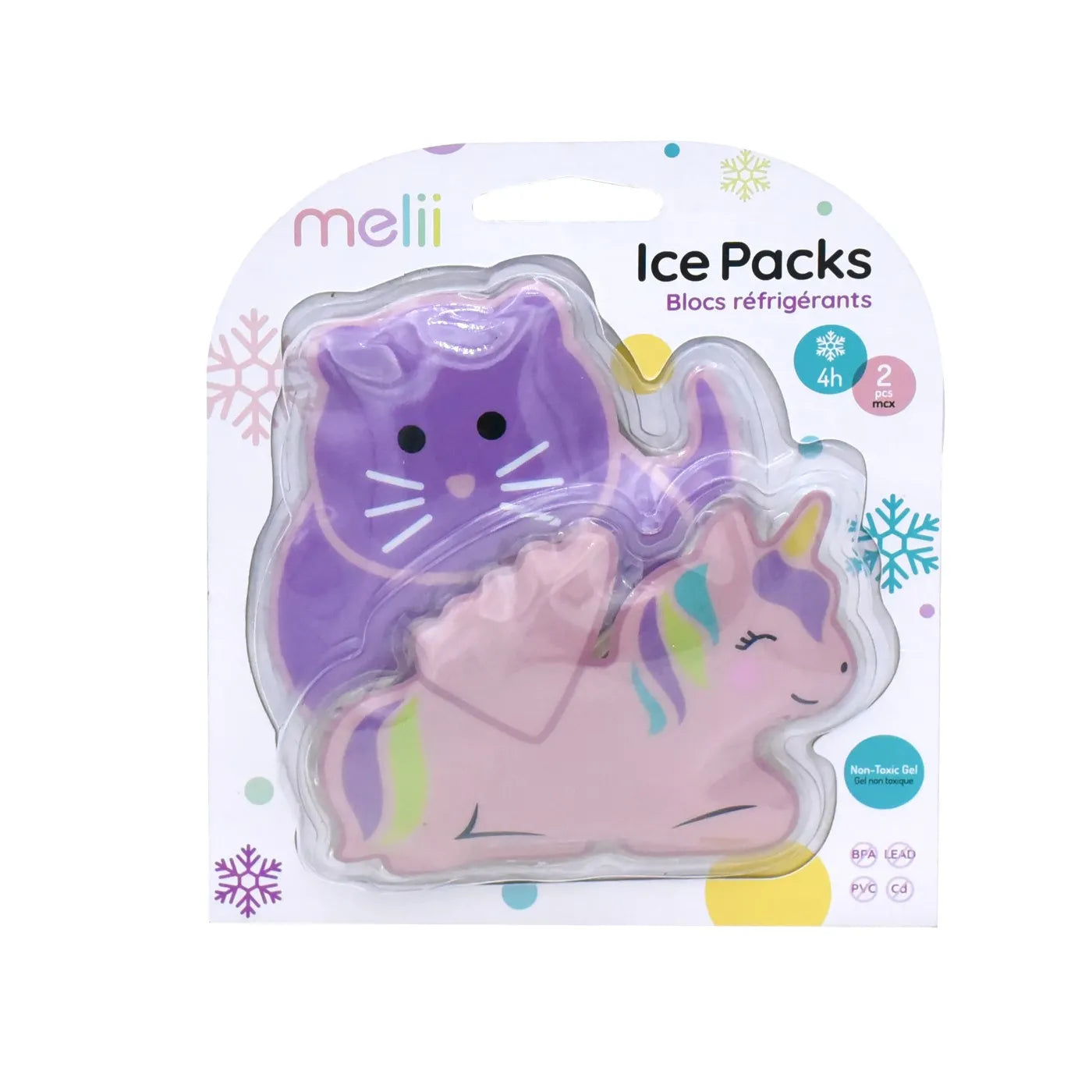 SET 2 PACHETE GEL TERMIC MELII MODEL UNICORN PISICA, MELII