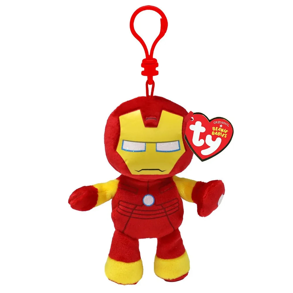PLUS BRELOC TY 8.5CM BEANIE BABIES MARVEL IRON MAN, BRELOC 8.5CM