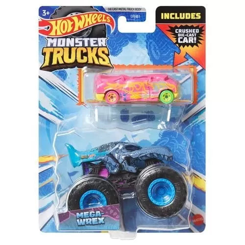 HOT WHEELS MONSTER TRUCK SI MASINUTA METALICA MEGA WREX, HOT WHEELS - MONSTER TRUCK