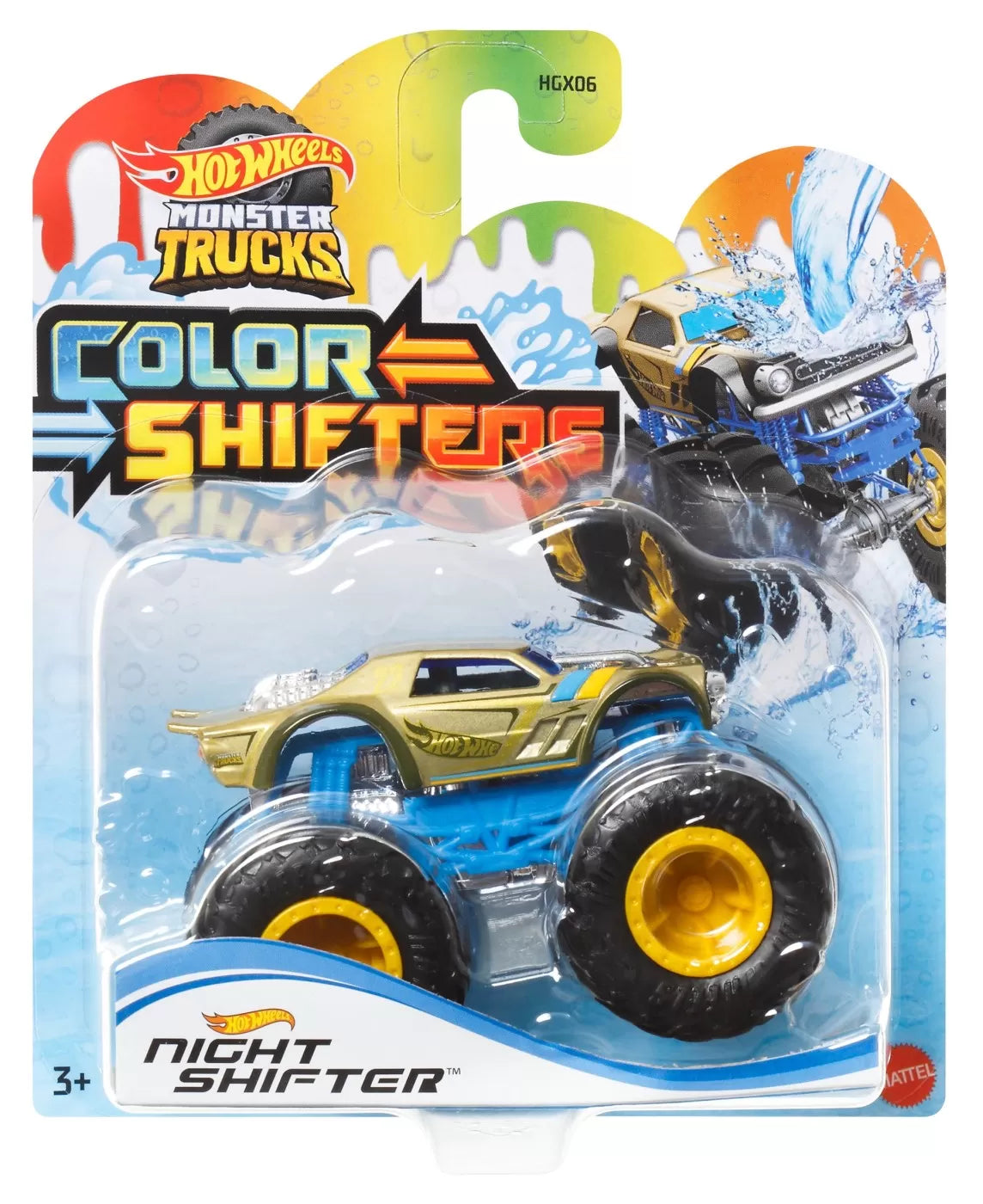 HOT WHEELS MONSTER TRUCK CAMION NIGHT SHIFTER CU CULORI SCHIMBATOARE SCARA 1:64, HOT WHEELS - MONSTER TRUCK