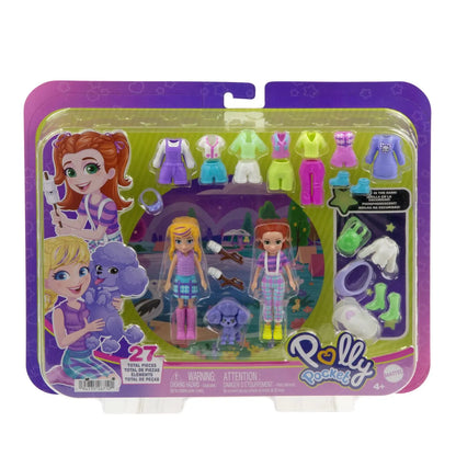 POLLY POCKET SET 2 PAPUSI SI ACCESORII 27 PIESE, POLLY POCKET