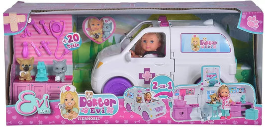 PAPUSA EVI VETERINAR CU RULOTA ACCESORIZATA, STEFFI LOVE