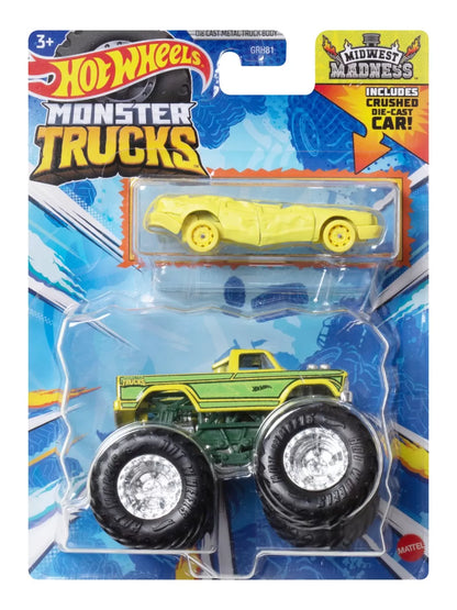 HOT WHEELS MONSTER TRUCK SI MASINUTA METALICA MIDWEST MADNESS, HOT WHEELS - MONSTER TRUCK