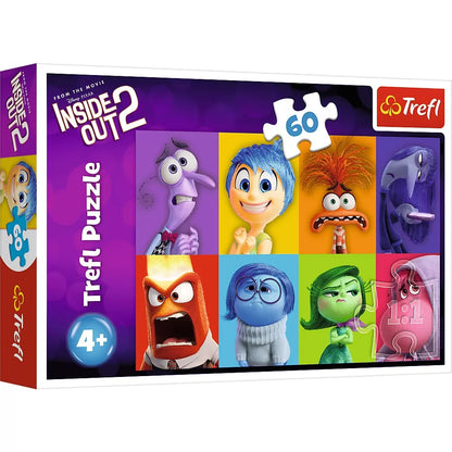 PUZZLE TREFL 60 DISNEY INSIDE OUT 2 EMOTIILE COPIILOR, TREFL 60P
