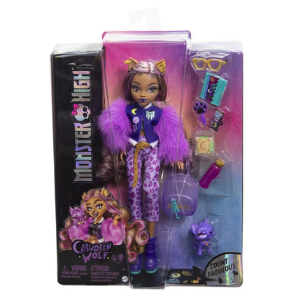 MONSTER HIGH PAPUSA CLAWDEEN WOLF SI CATELUL CRESCENT, MONSTER HIGH