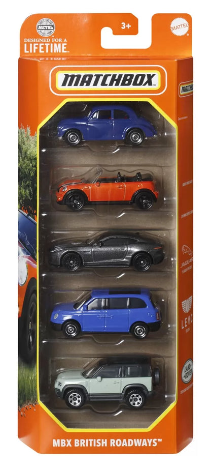 MATCHBOX SET 5 MASINUTE METALICE MBX BRITISH ROADWAYS SCARA 1:64, MATCHBOX
