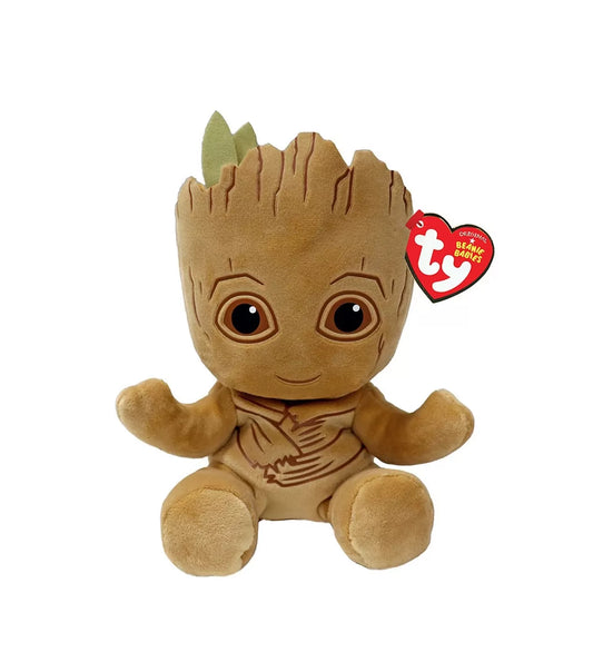 PLUS TY 15CM BEANIE BABIES SOFT MARVEL GROOT , PLUS 15CM