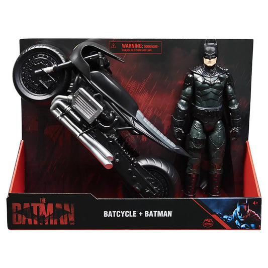 BATMAN FILM MOTOCICLETA LUI BATMAN SI FIGURINA BATMAN 30CM, BATMAN