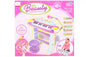 INSTRUMENT MUZICAL PIANINA ELECTRONICA MALPLAY CU SCAUN SI MICROFON 45 CM INALTIME ROZ, AS