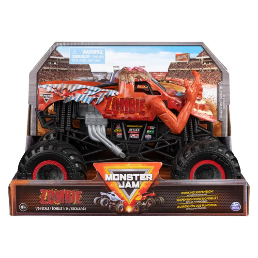 MONSTER JAM MASINUTA METALICA ZOMBIE SCARA 1:24, MONSTER JAM