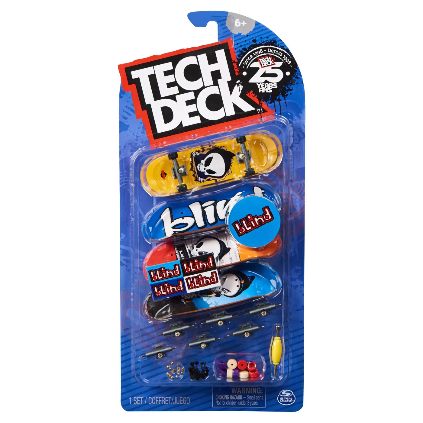 TECH DECK PACHET 4 PIESE FINGERBOARD BLIND 9.6CM , TECH DECK