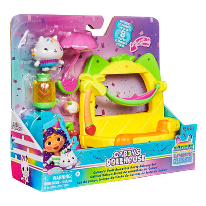 GABBYS DOLLHOUSE SET BALCON PENTRU PETRECEREA CU SMOOTHIE A LUI CAKEY, GABBYS DOLLHOUSE