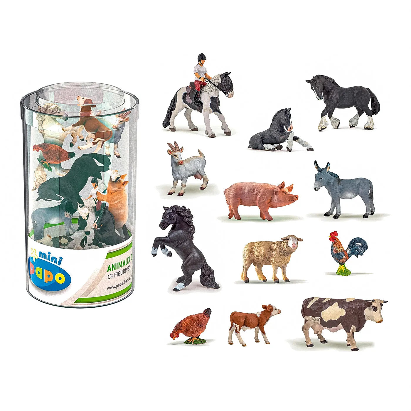 PAPO FIGURINA SET 13 MINIFIGURINE ANIMALE FERMA, SETURI